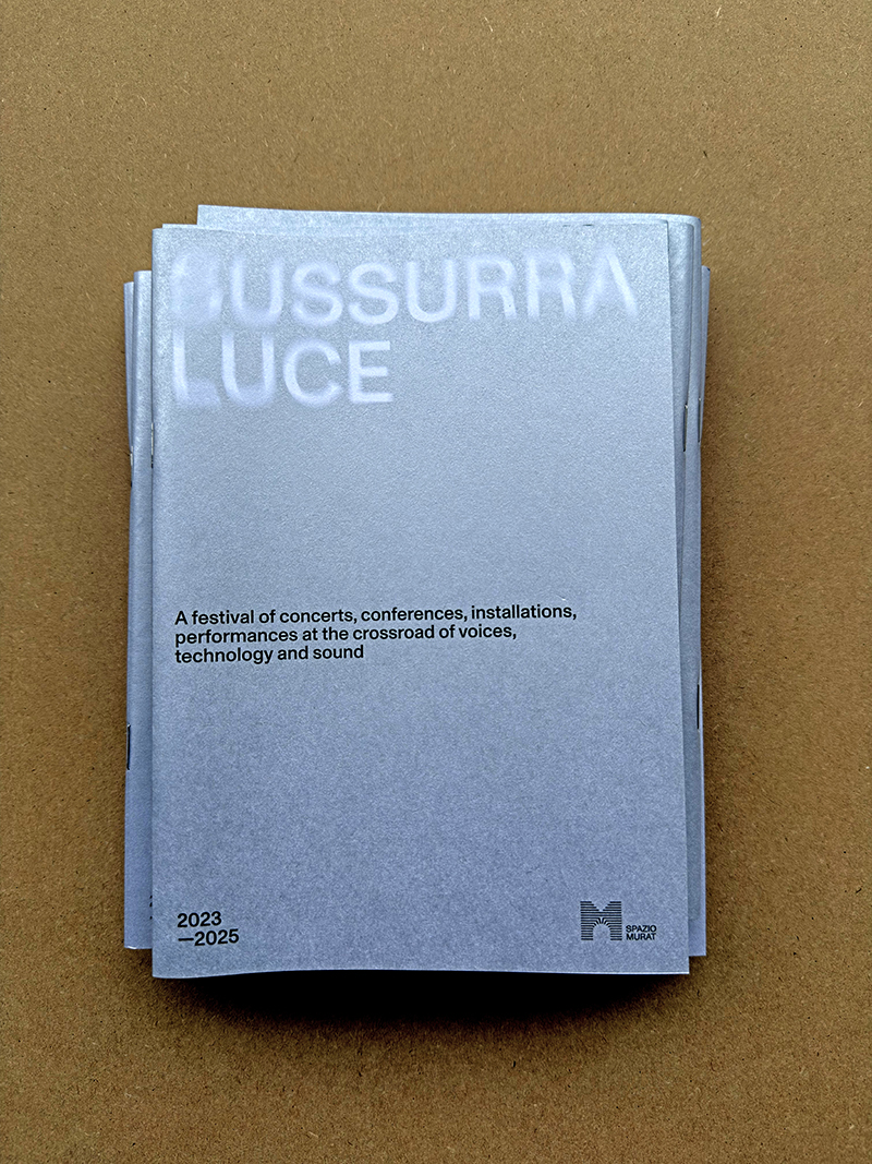 The catalogue of the Sussurra Luce sound art festival