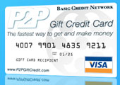 P2P Gift Credit Cards