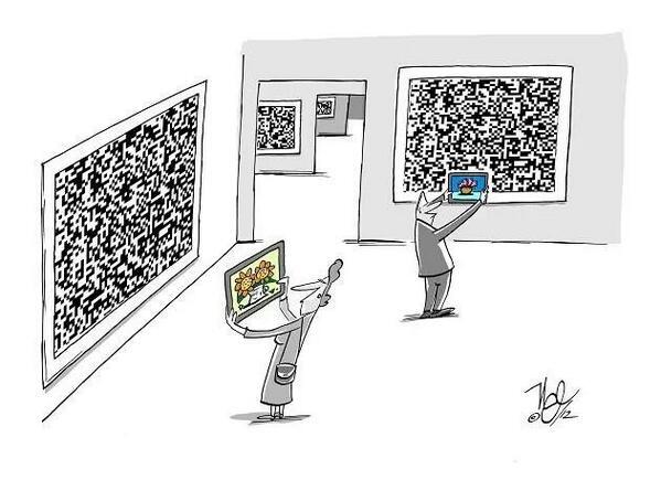 Tablet and QR code, the museum of the future