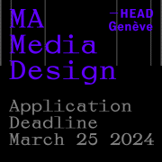 HEAD GENEVE - MASTER in MEDIA DESIGN2024